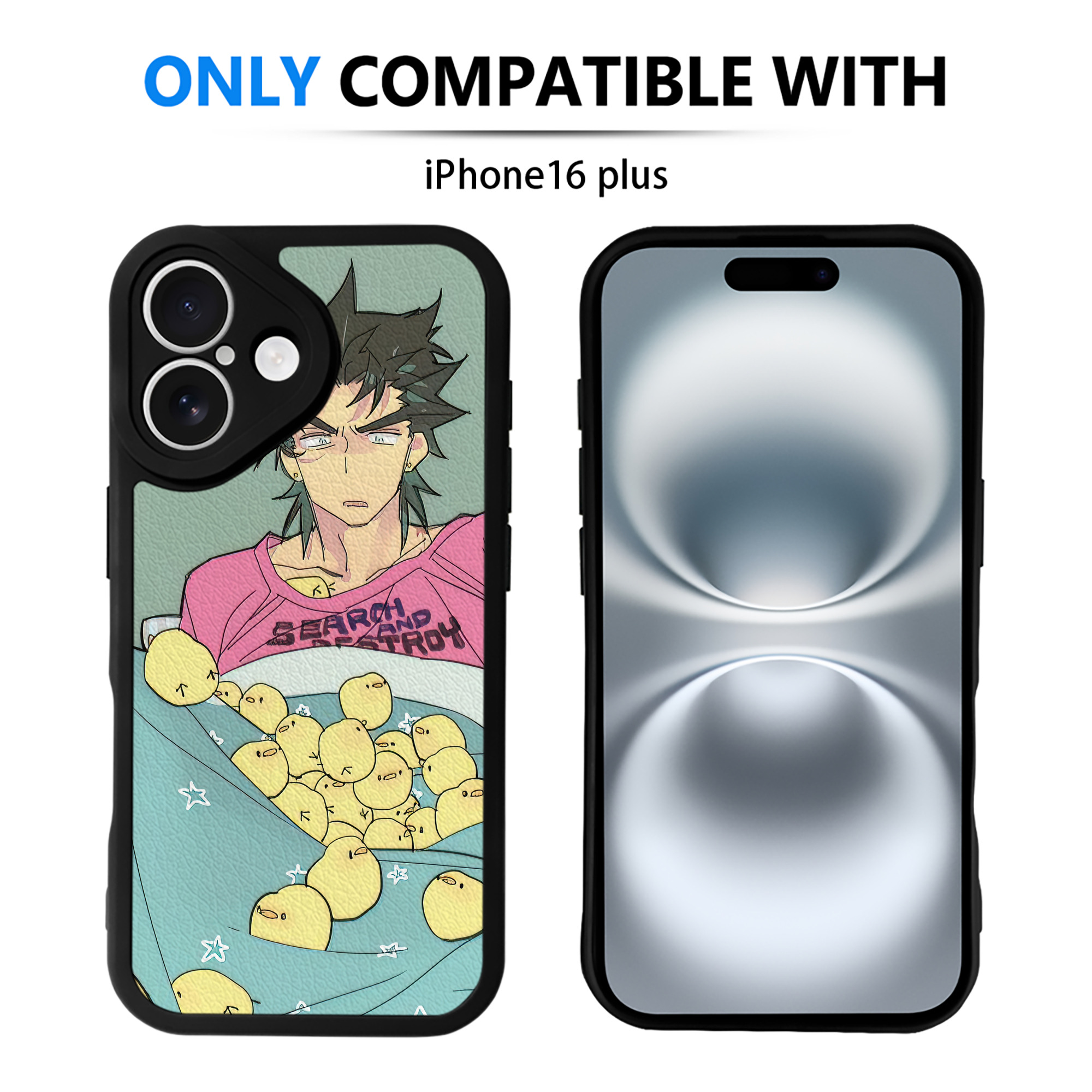 （画像用） ジョジョの奇妙な冒険 JoJo's Bizarre Adventure 【iPhone 16シリーズ対応】シリコンスマホケース（レザー調） 材質：シリコン